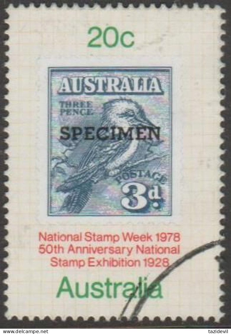AUSTRALIA - USED - 1978 20c National Stamp Week Overprinted "Specimen" - Gebruikt