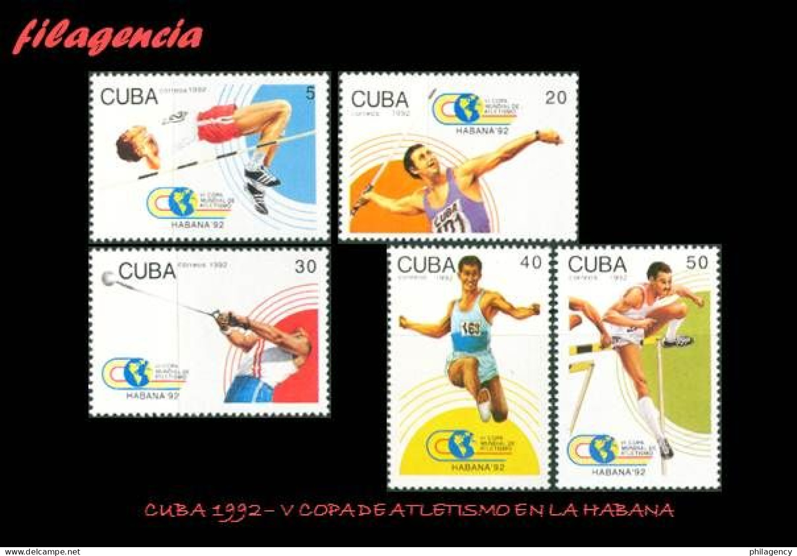 CUBA MINT. 1992-18 V COPA MUNDIAL DE ATLETISMO EN LA HABANA - Unused Stamps