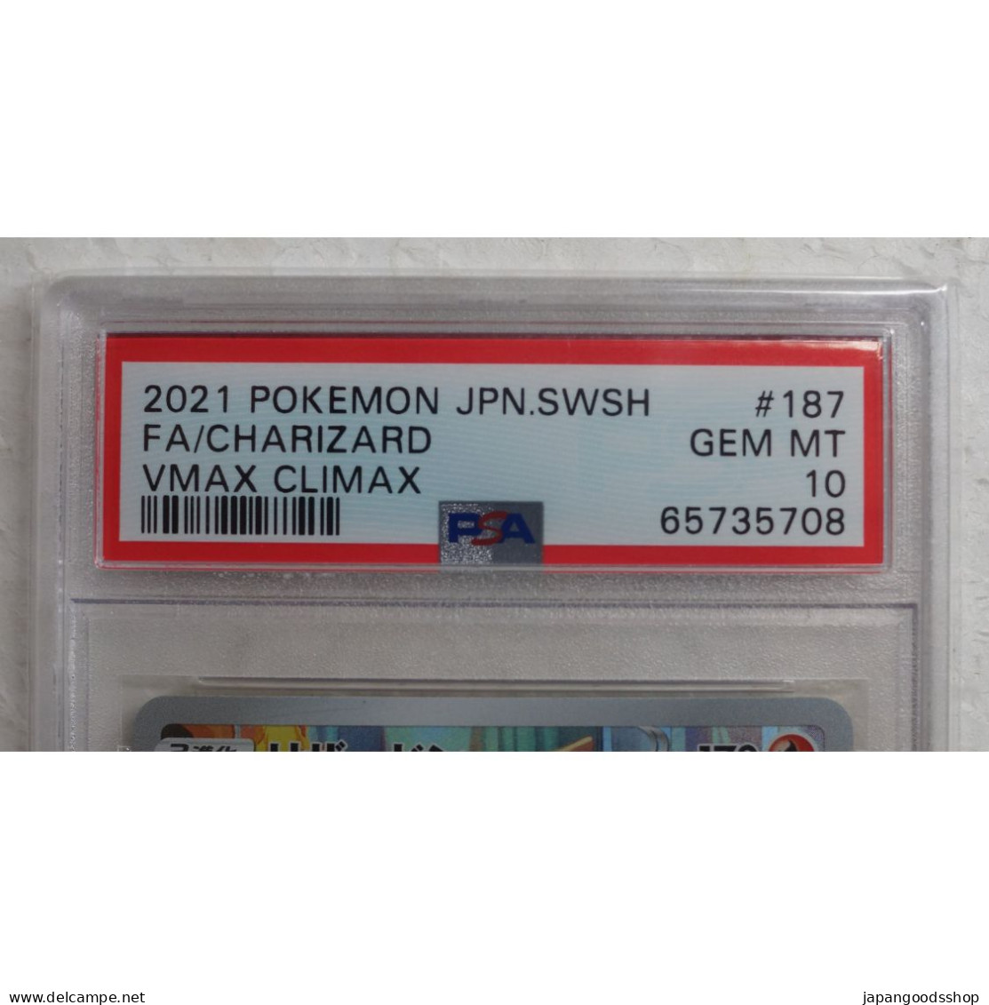 Pokemon Card Game Charizard 187/184 CHR PSA10 - Spada E Scudo