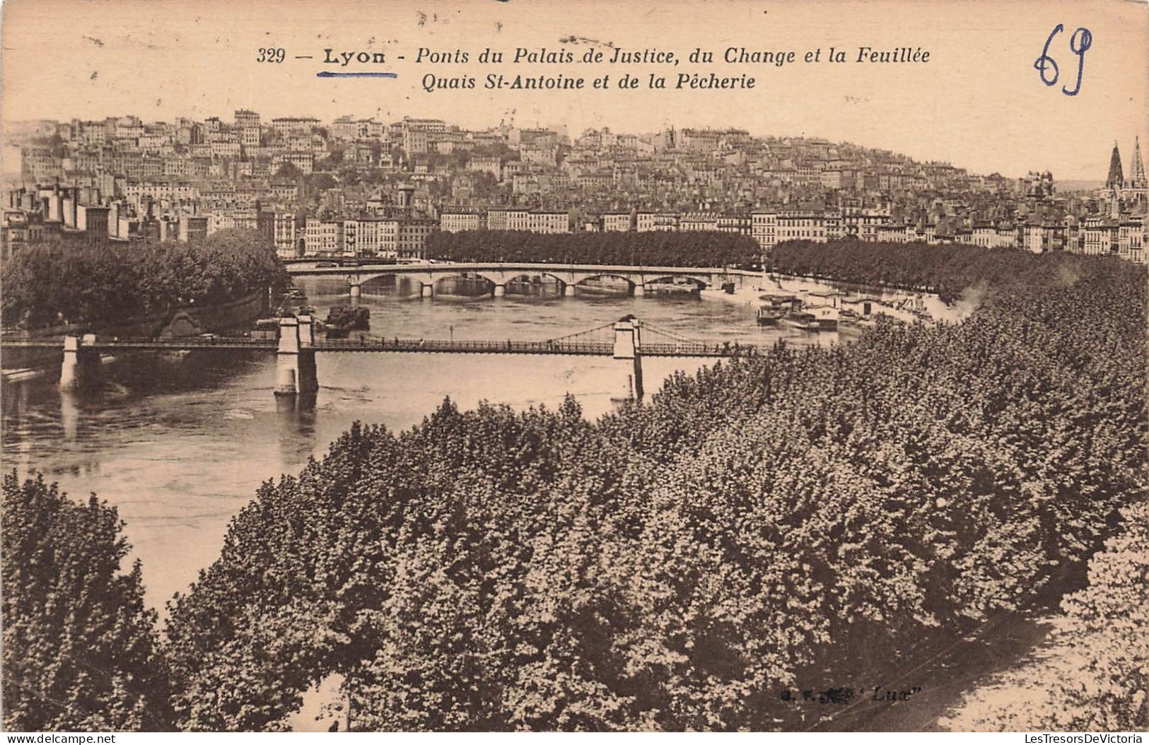 FRANCE - Lyon - Pont De Justice Du Change Et La Feuillée - Quais St Antoine Et De La Pêcherie - Carte Postale Ancienne - Other & Unclassified