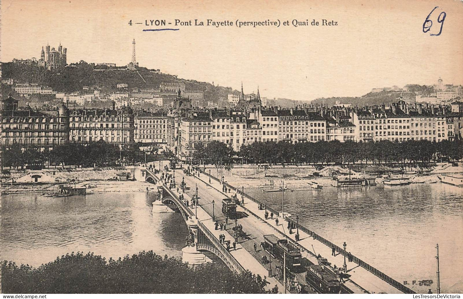 FRANCE - Lyon - Vue Générale Du Pont La Fayette (perspective) Et Quai De Retz - Carte Postale Ancienne - Andere & Zonder Classificatie