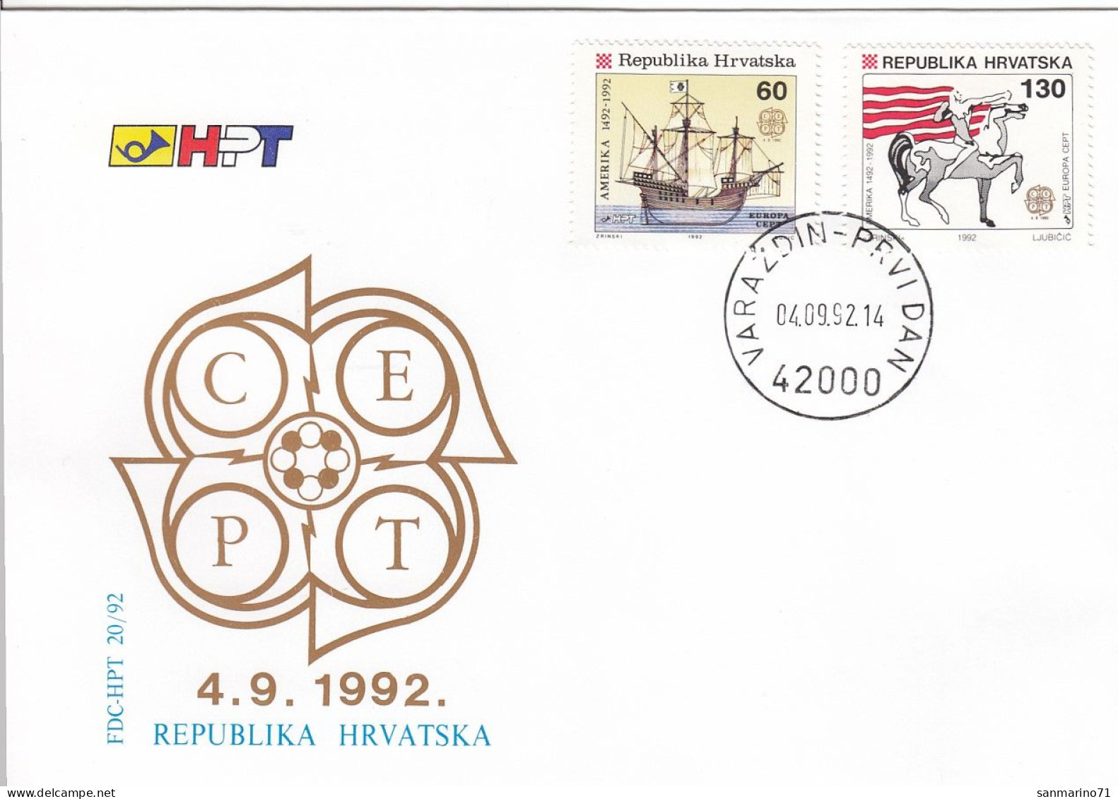 CROATIA FDC 211-212 - 1992