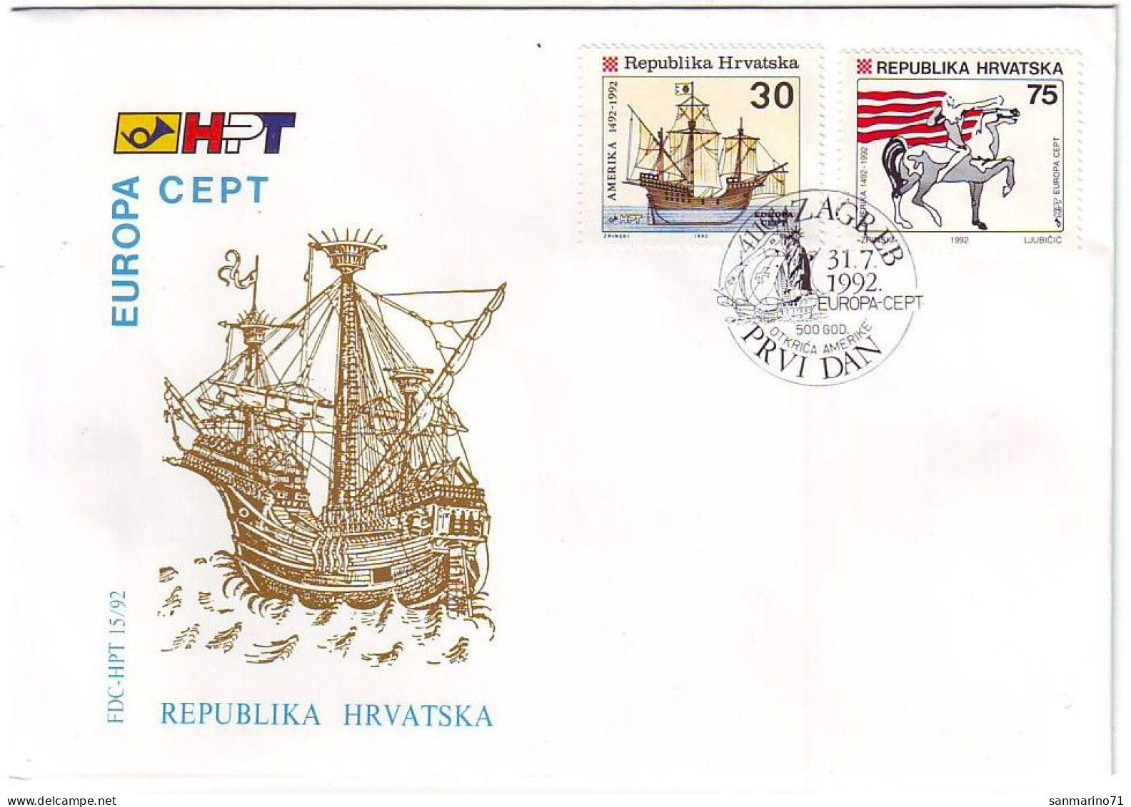 CROATIA FDC 209-210 - 1992