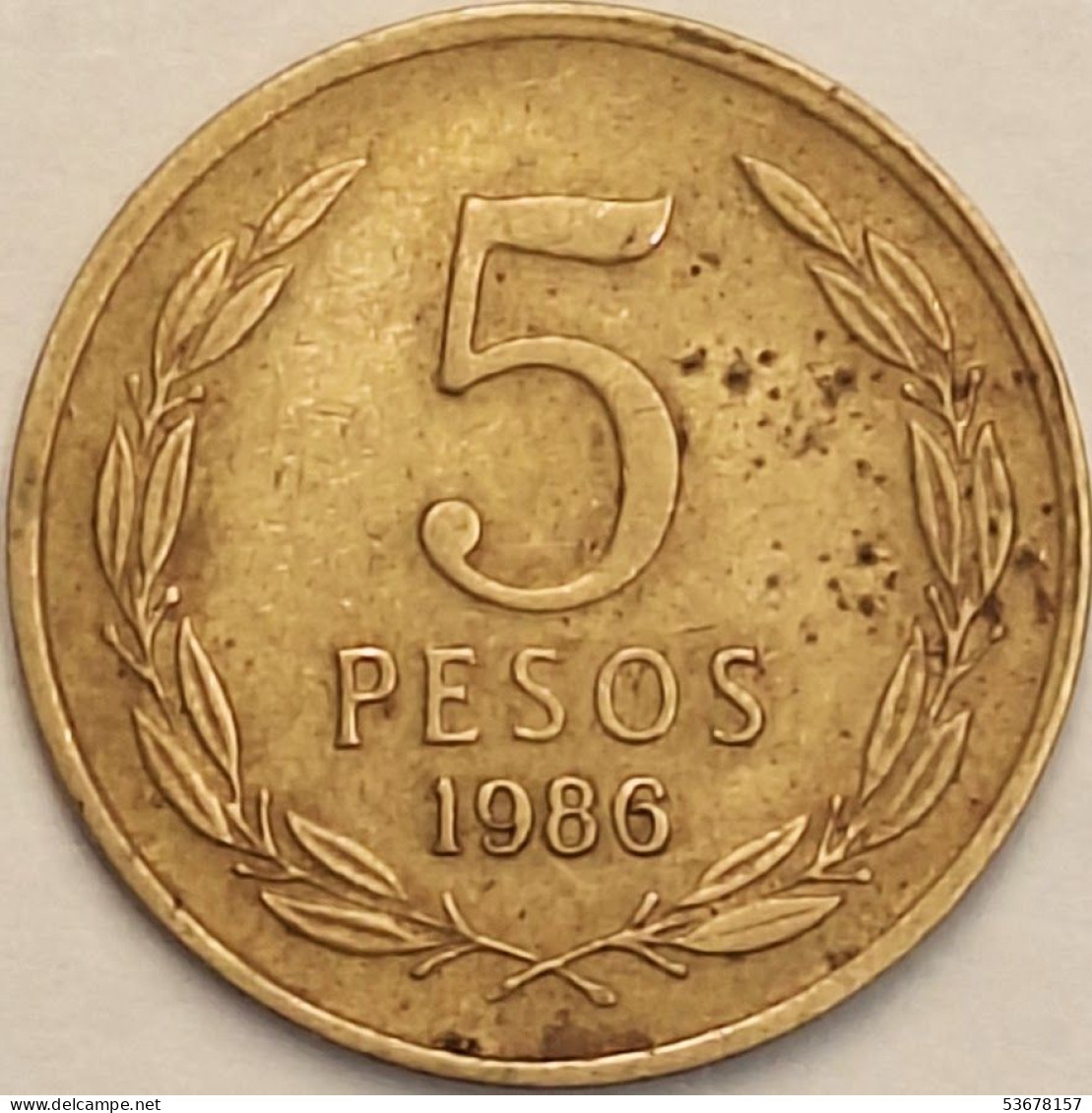 Chile - 5 Pesos 1986, KM# 217.1 (#3435) - Cile