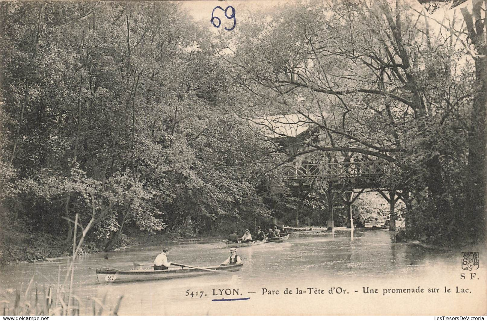FRANCE - Lyon - Vue Générale - Parc De La Tête D'or - Une Promande Sur Le Lac  - Carte Postale Ancienne - Other & Unclassified