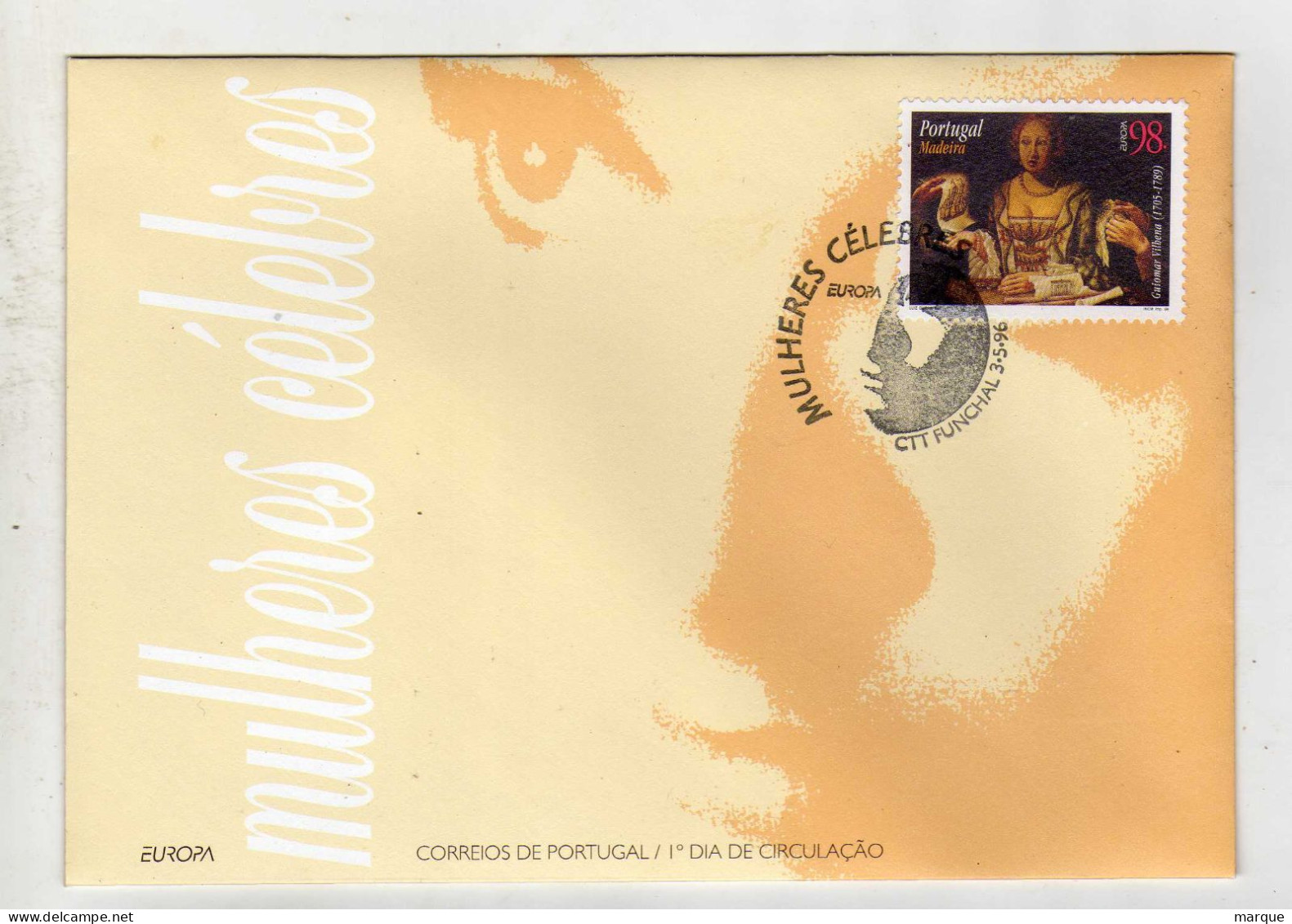 Enveloppe 1er Jour PORTUGAL Oblitération CTT FUNCHAL 03/05/1996 - FDC