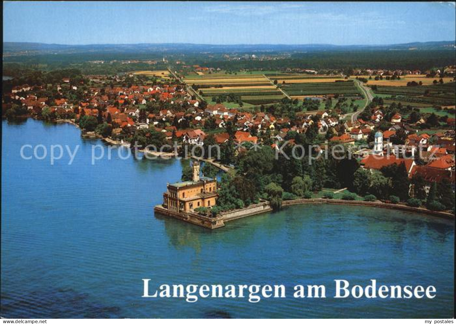 72465172 Langenargen Bodensee Mit Schloss Montfort Und Unterdorf Fliegeraufnahme - Langenargen