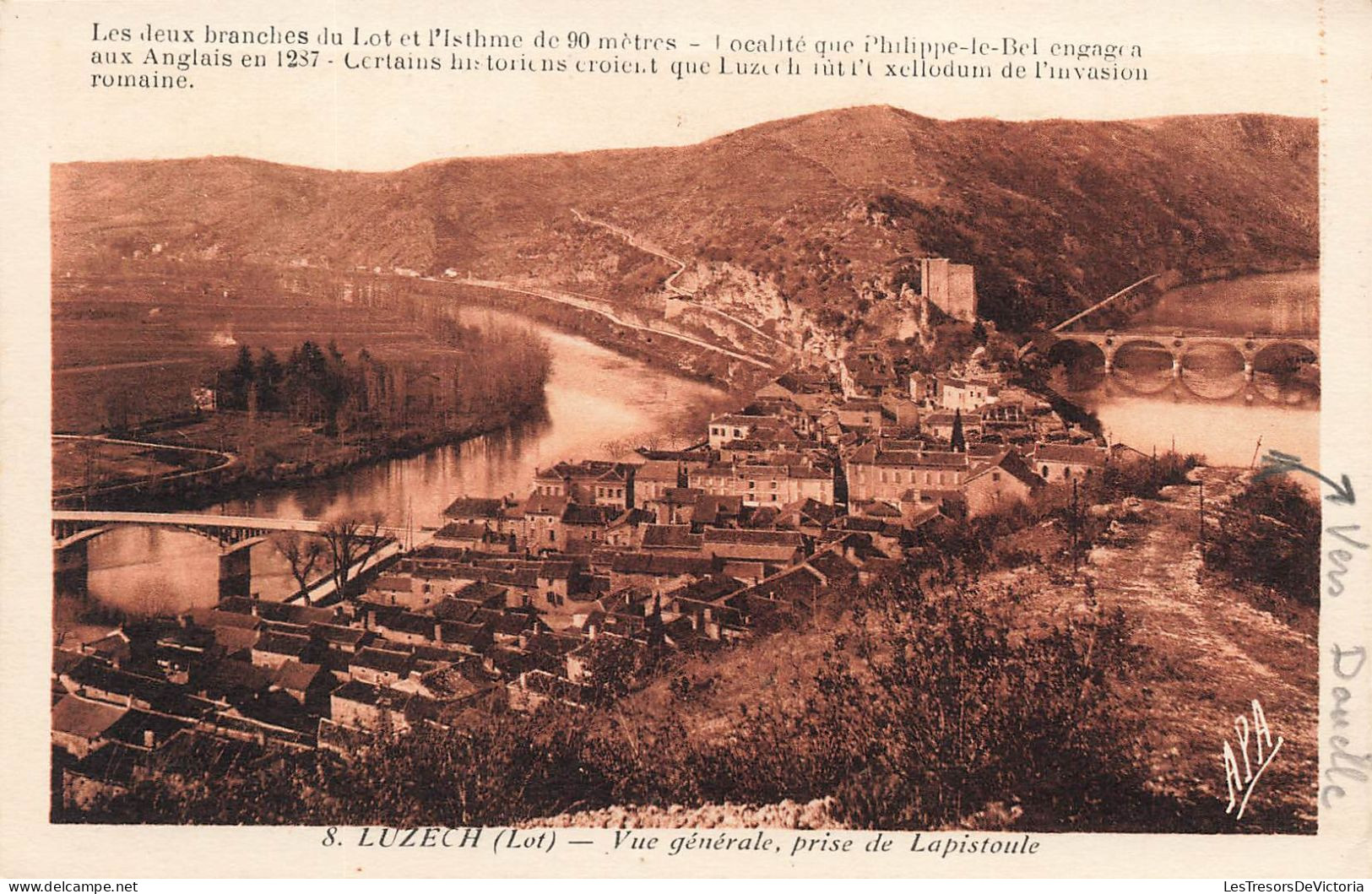 FRANCE - Luzech - Vue Générale De La Ville Prise De Lapistoule - Carte Postale Ancienne - Luzech