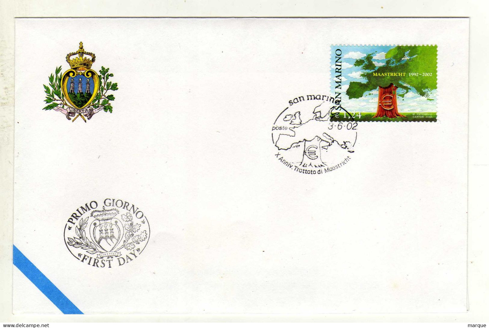 Enveloppe 1er Jour SAINT MARIN SAN MARINO Oblitération 03/06/2022 - FDC