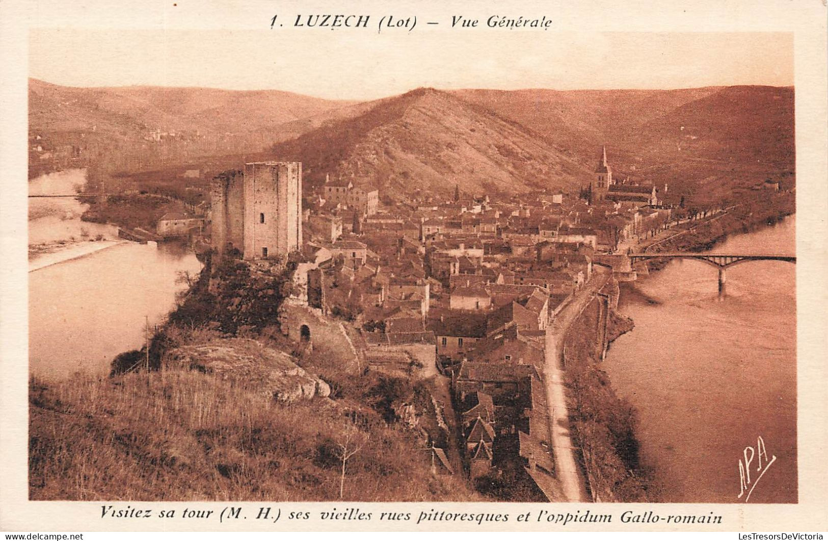 FRANCE - Luzech - Vue Générale De La Ville - Carte Postale Ancienne - Luzech