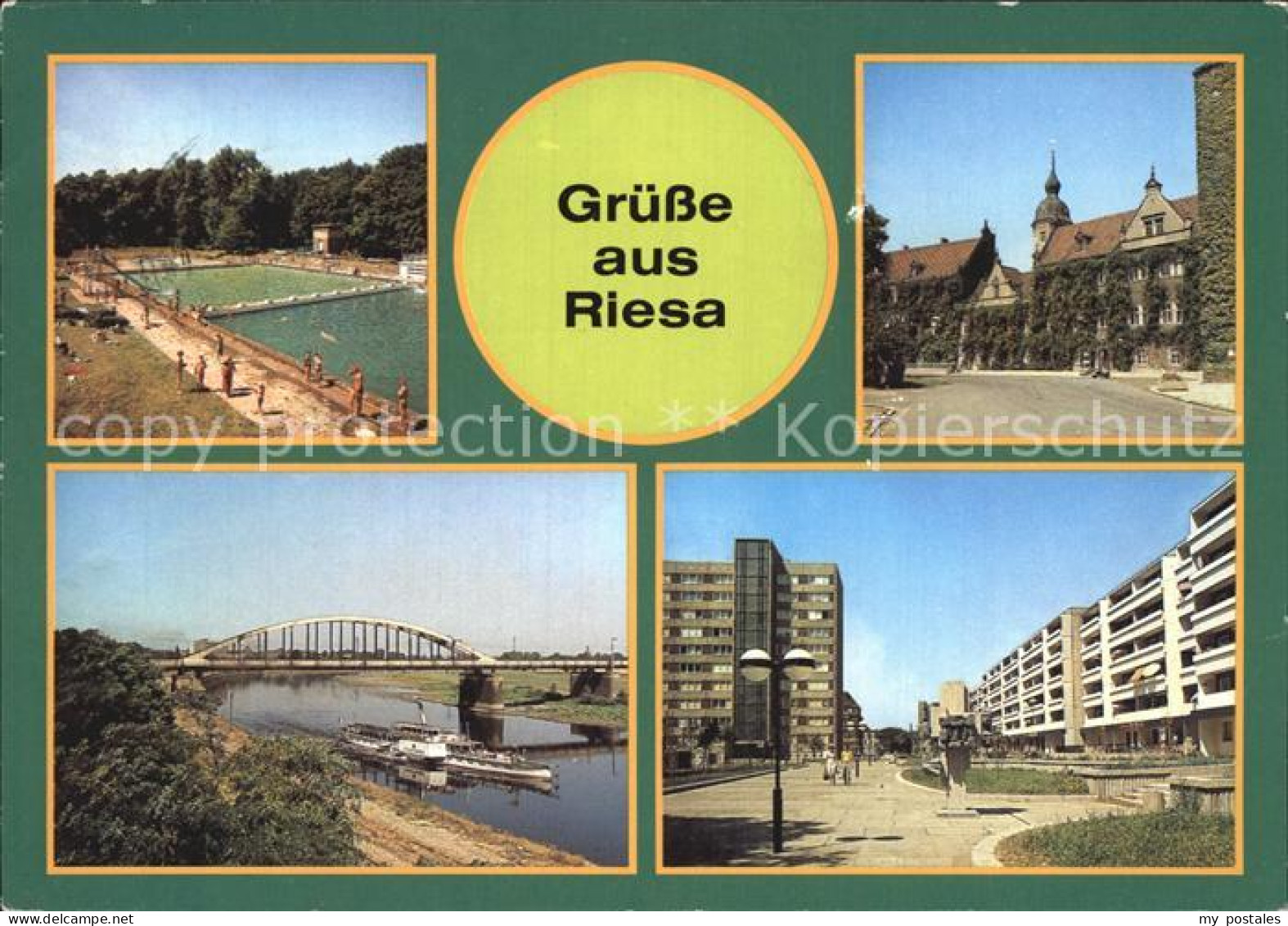 72461711 Riesa Sachsen Freibad Rathaus Anlegestelle Weisse Flotte Dresden  Jahni - Riesa