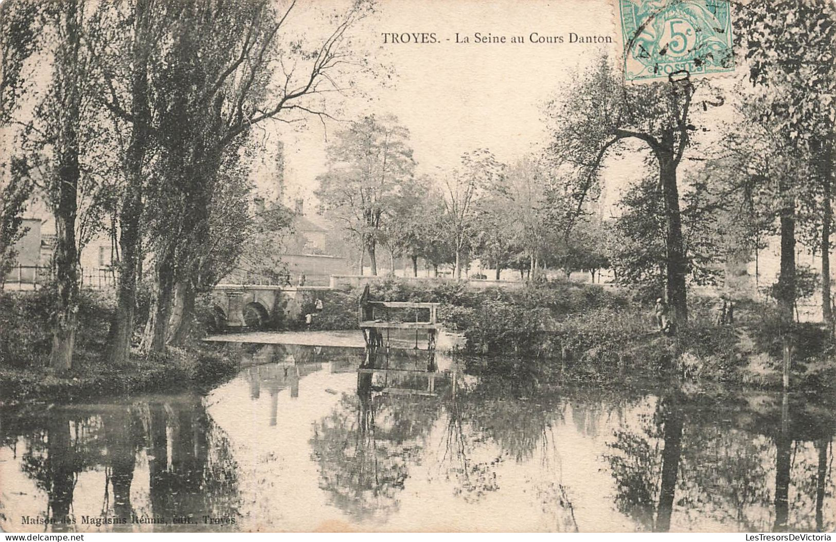 FRANCE - Troyes - Vue Générale De La Seine Au Cours Danton - Carte Postale Ancienne - Troyes