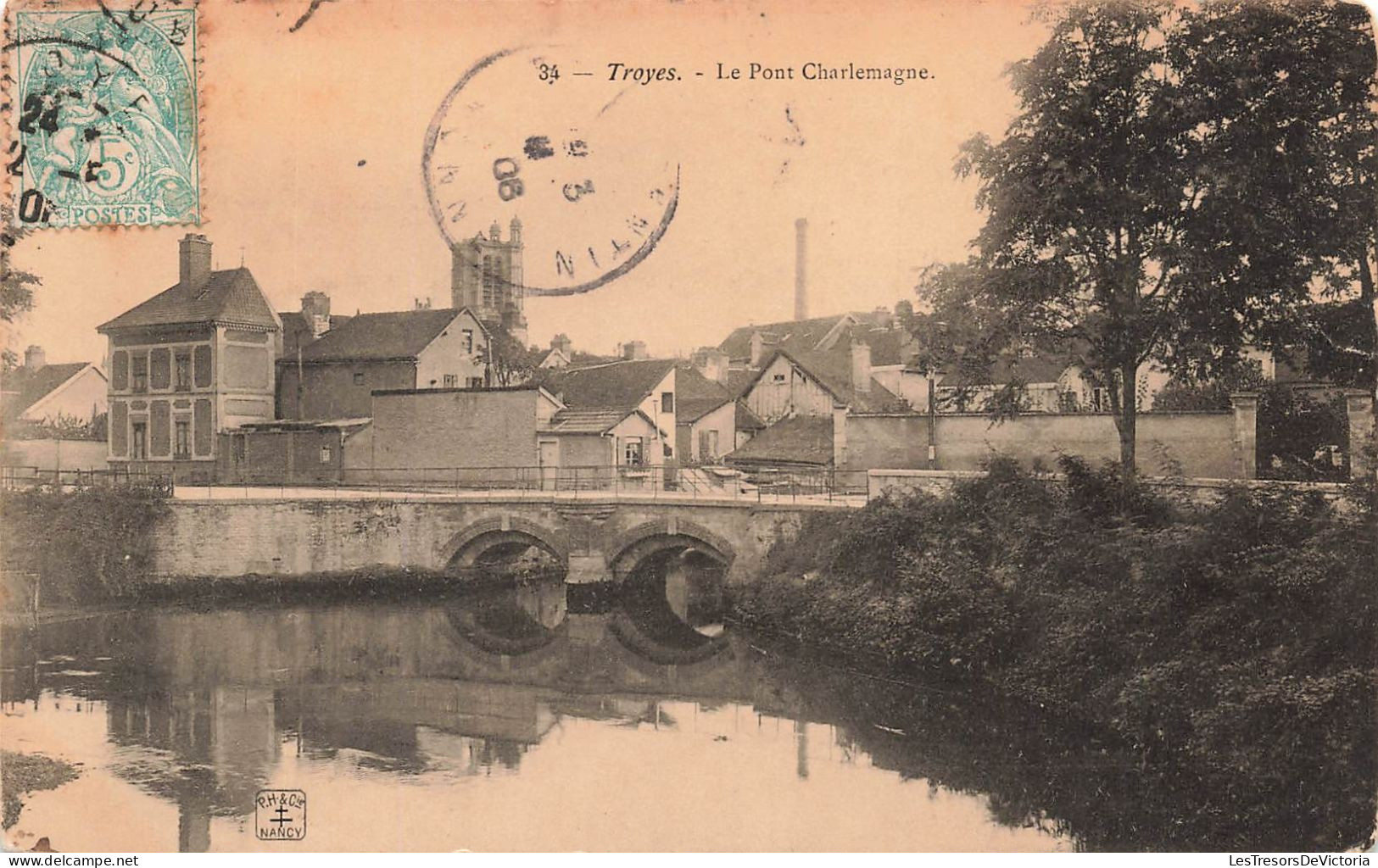 FRANCE - Troyes - Vue Générale - Le Pont Charlemagne - Carte Postale Ancienne - Troyes