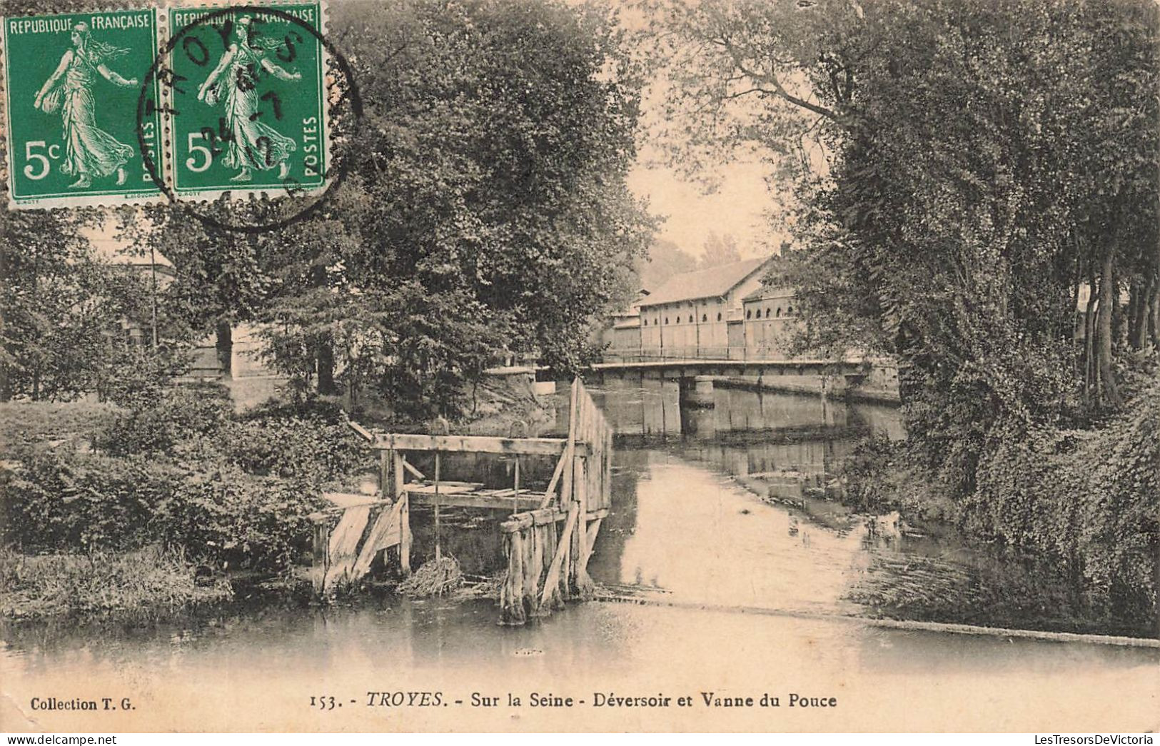 FRANCE - Troyes - Vue Générale Sur La Seine - Déversoir Et Vanne Du Pouce - Carte Postale Ancienne - Troyes