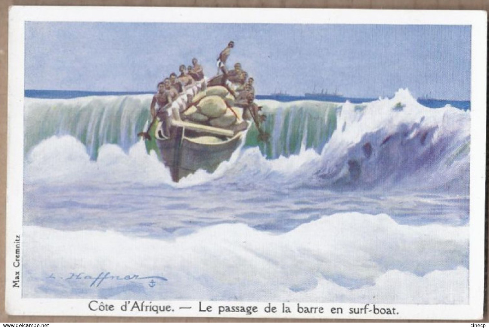 CPA SPORT EAU - SURF SURFING - Le Passage De La Barre En Surf Boat - TB BATEAU Sur VAGUE - TB DESSIN De HAFFNER - Waterski