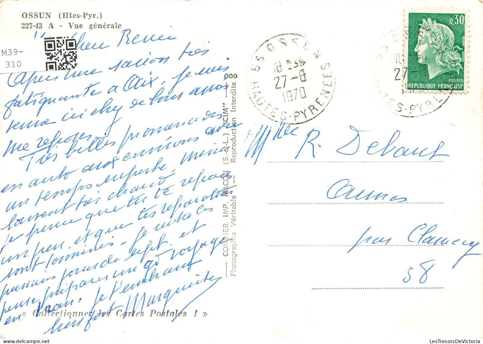 [-5%] FRANCE - Ossun - Vue Générale De La Ville - Carte Postale Ancienne - Ossun