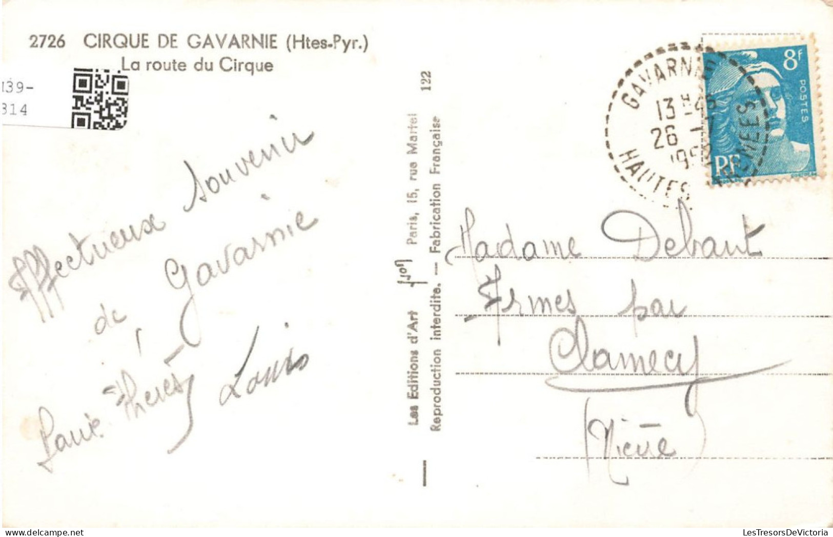 FRANCE - Gavarnie - Vue Sur La Route Du Cirque - Animé - Carte Postale Ancienne - Gavarnie