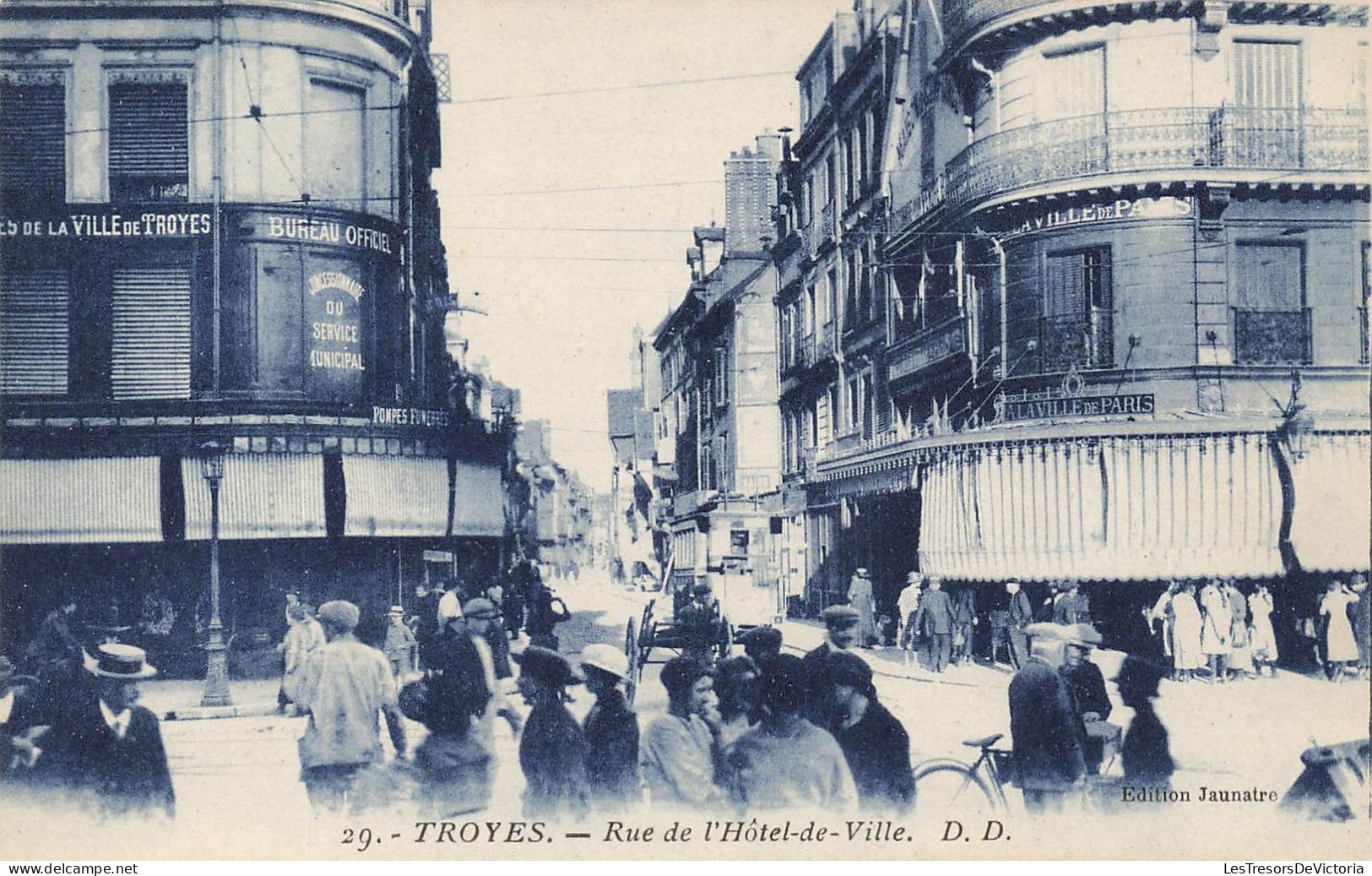 FRANCE - Troyes - Vue Générale De La Rue De L'hôtel De Ville - D D - Carte Postale Ancienne - Troyes