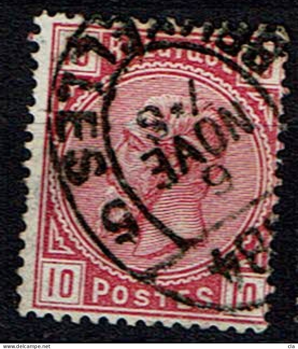 38  Obl  BXL  Imprimés - 1883 Leopold II