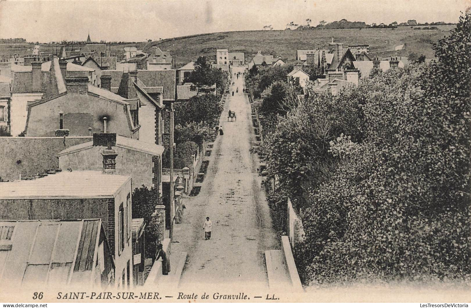 FRANCE - Saint Pair Sur Mer - Vue Sur La Route De Granville - LL - Carte Postale Ancienne - Saint Pair Sur Mer