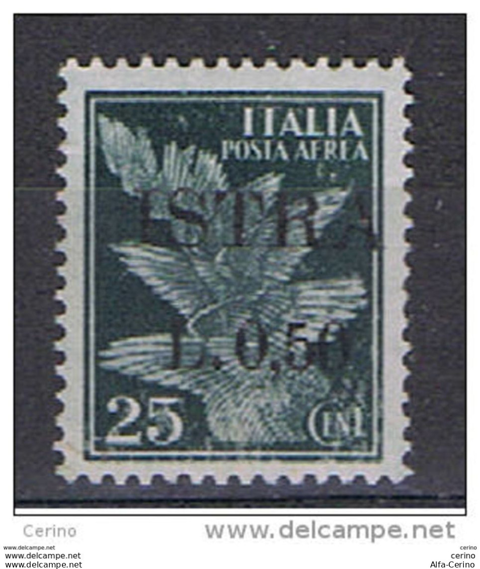 ISTRIA - OCC. JUGOSLAVA:  1945  P.A. SOPRSTAMPATO  -  50 C./25 C. VERDE  SCURO  L. -  SASS. 34 - Yugoslavian Occ.: Istria