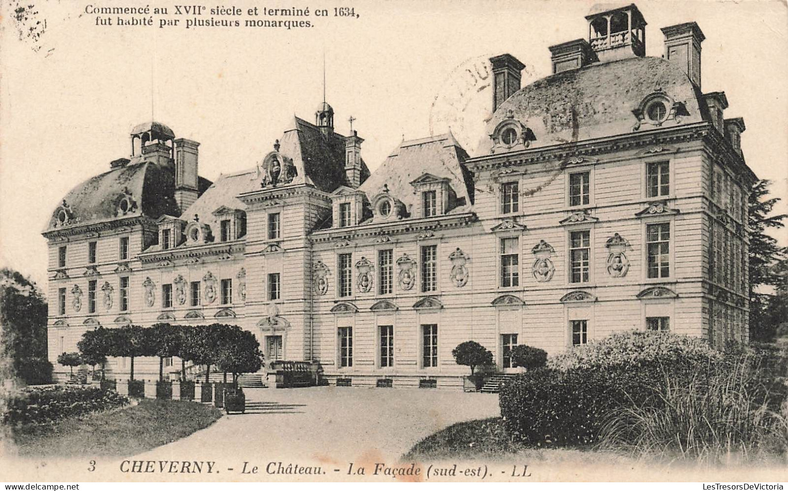 FRANCE - Cheverny - Vue Sur La Façade Du Château - LL - Carte Postale Ancienne - Cheverny