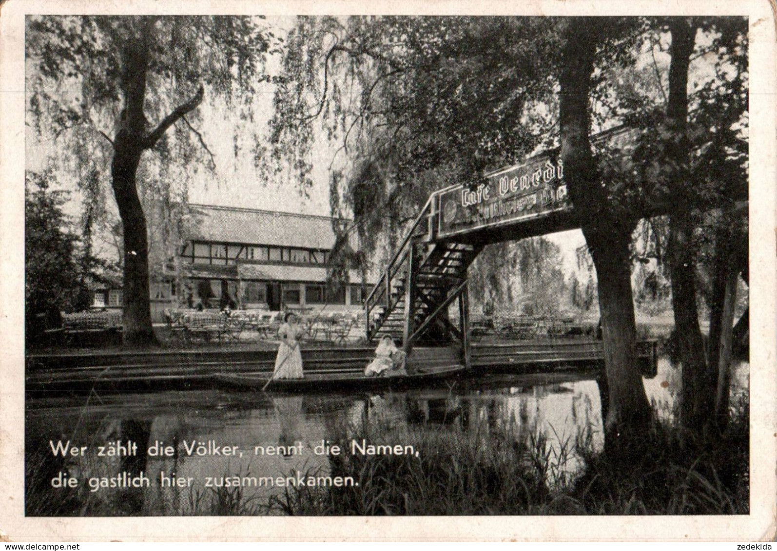 H0375 - Lübbenau - Cafe Venedig Spreewald - Albert Heine - Luebbenau