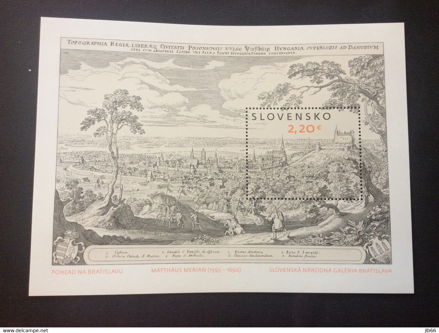 2021 Yvert BF 58 ** Bloc Art Gravure De Merian : Vue De Pressburg XVII° Siècle - Hojas Bloque