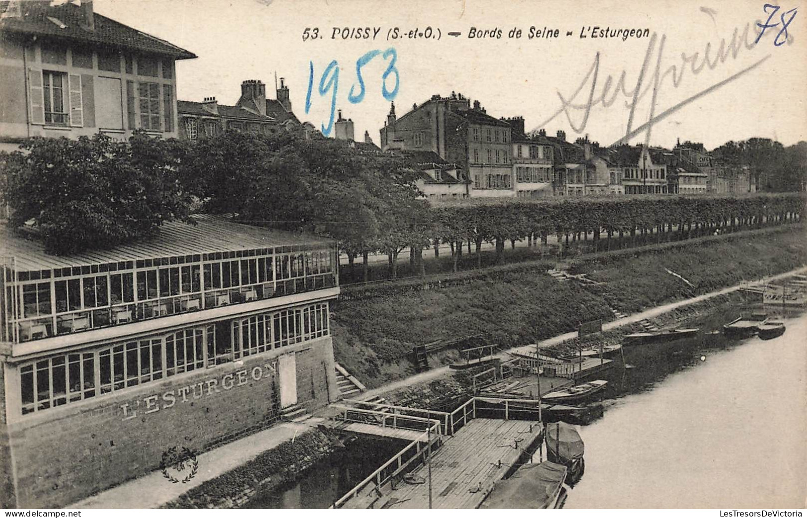 FRANCE - Poissy ( S Et O) - Vue Panoramique - Bords De Seine - L'esturgeon - Carte Postale Ancienne - Poissy