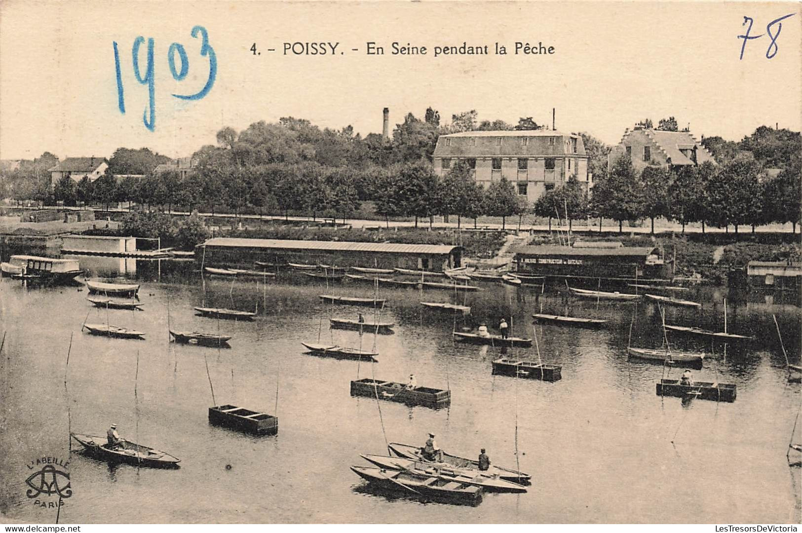 FRANCE - Poissy - Vue Générale - En Seine Pendant La Pêche - Carte Postale Ancienne - Poissy