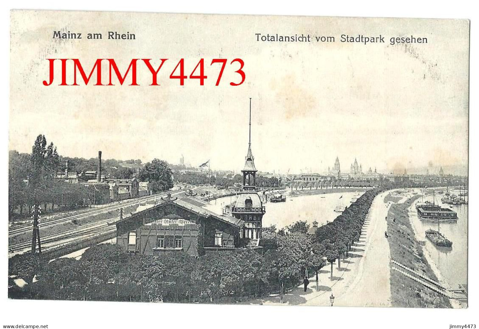 MAINZ Am RHEIN En 1919 - Totalansicht Vom Stadtpark Gesehen ( Rhénanie Palatinat ) 1905 Ludwig Feist Mainz - Mainz