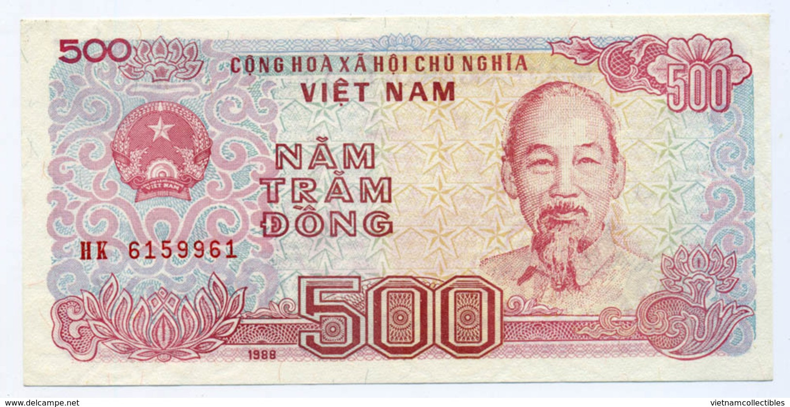 Vietnam Viet Nam 500 Dong UNC Banknote Note / Billet 1988 -Pick # 101a(2) - Vietnam