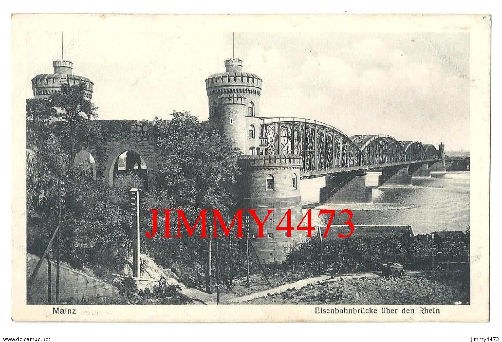 MAINZ - Eisenbahnbrücke über Den Rhein ( Rhénanie Palatinat ) 1907 Ludwig Feist Mainz - Mainz