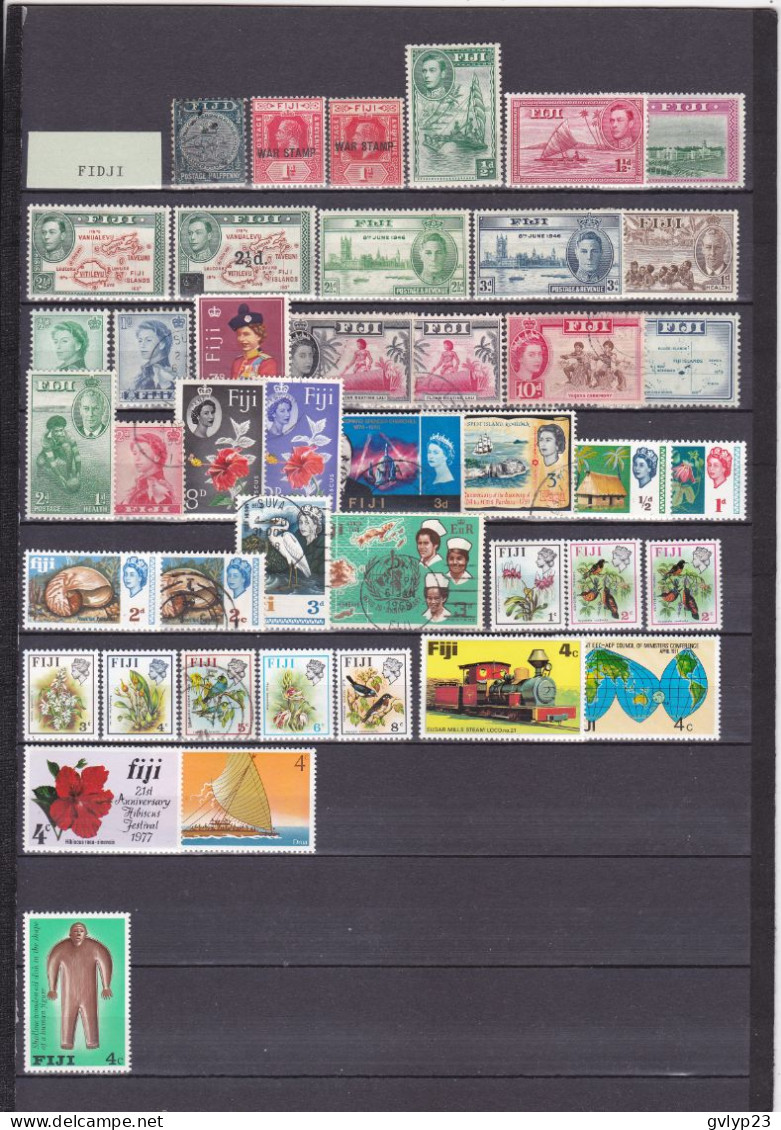 UN LOT DE 43 TIMBRES NEUFS**, NEUFS*, OBLITéRéS - Fiji (...-1970)