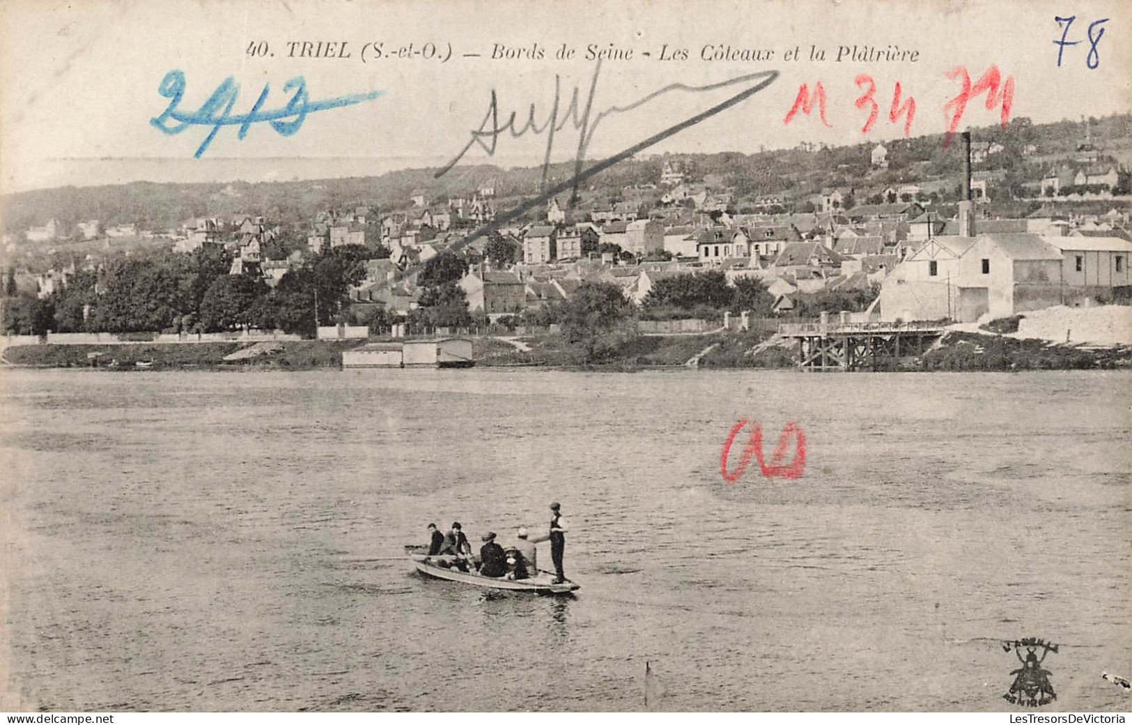 FRANCE - Triel (S Et O) - Vue Générale - Bords De Seine - Les Gôteaux Et La Plâtrière - Carte Postale Ancienne - Triel Sur Seine