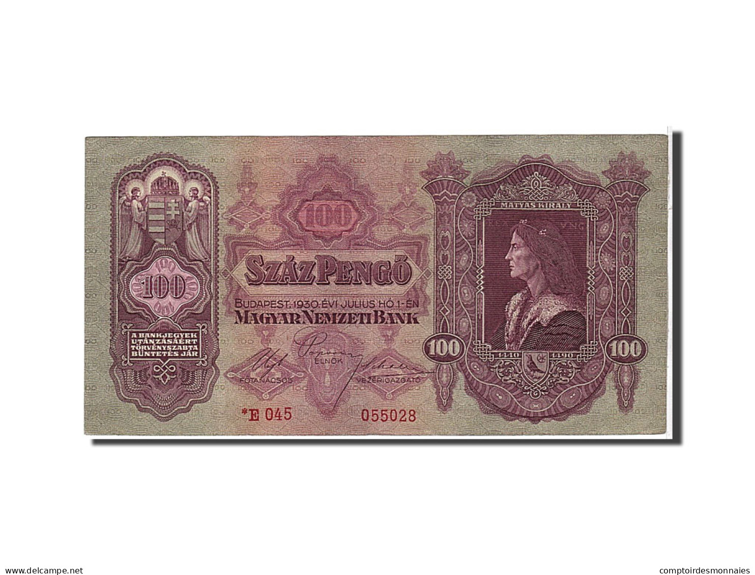 Billet, Hongrie, 100 Pengö, 1930, KM:98, TTB - Hungary
