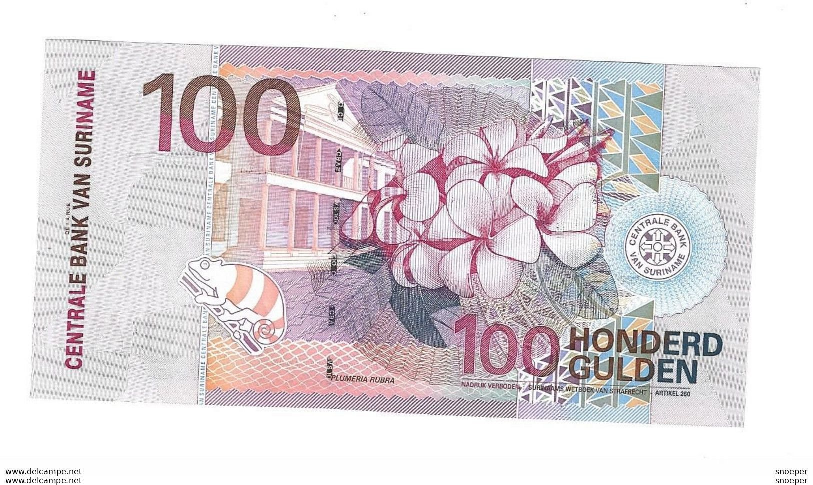 Suriname 100 Gulden 2000  149  Unc - Suriname