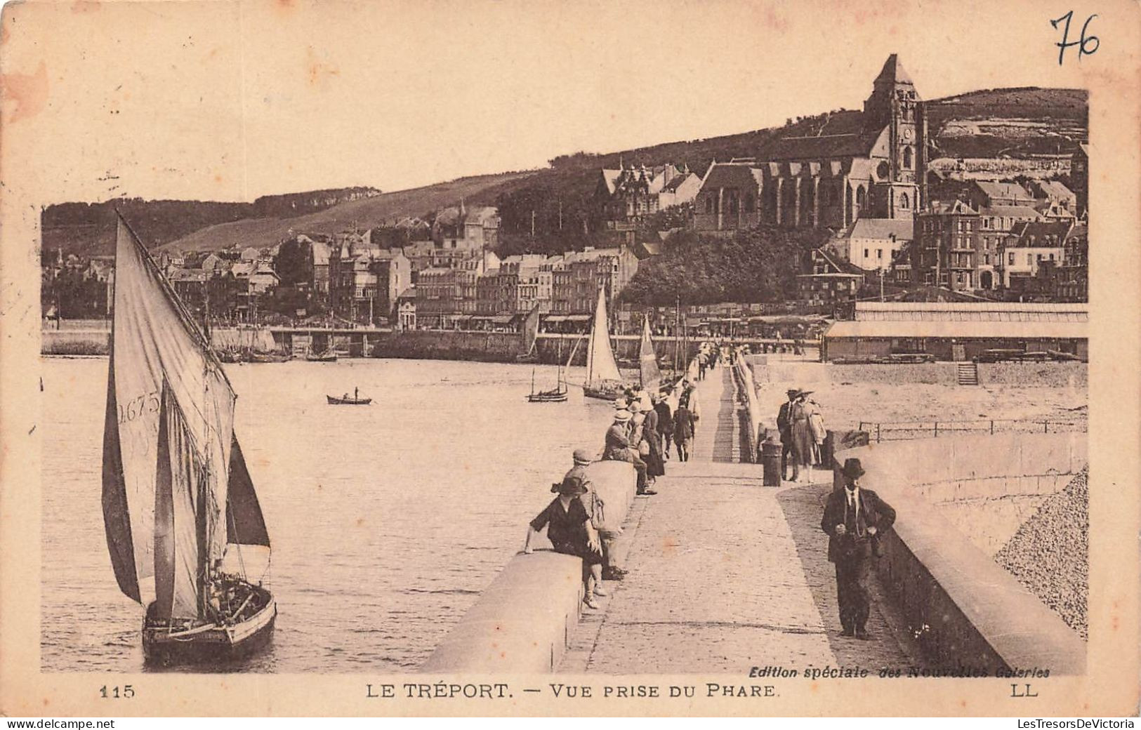 FRANCE - Le Tréport - Vue Générale Prise Du Phare - Animé - Carte Postale Ancienne - Le Treport