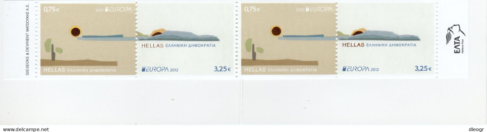 Greece 2012 Europa Cept Booklet Used - Cuadernillos