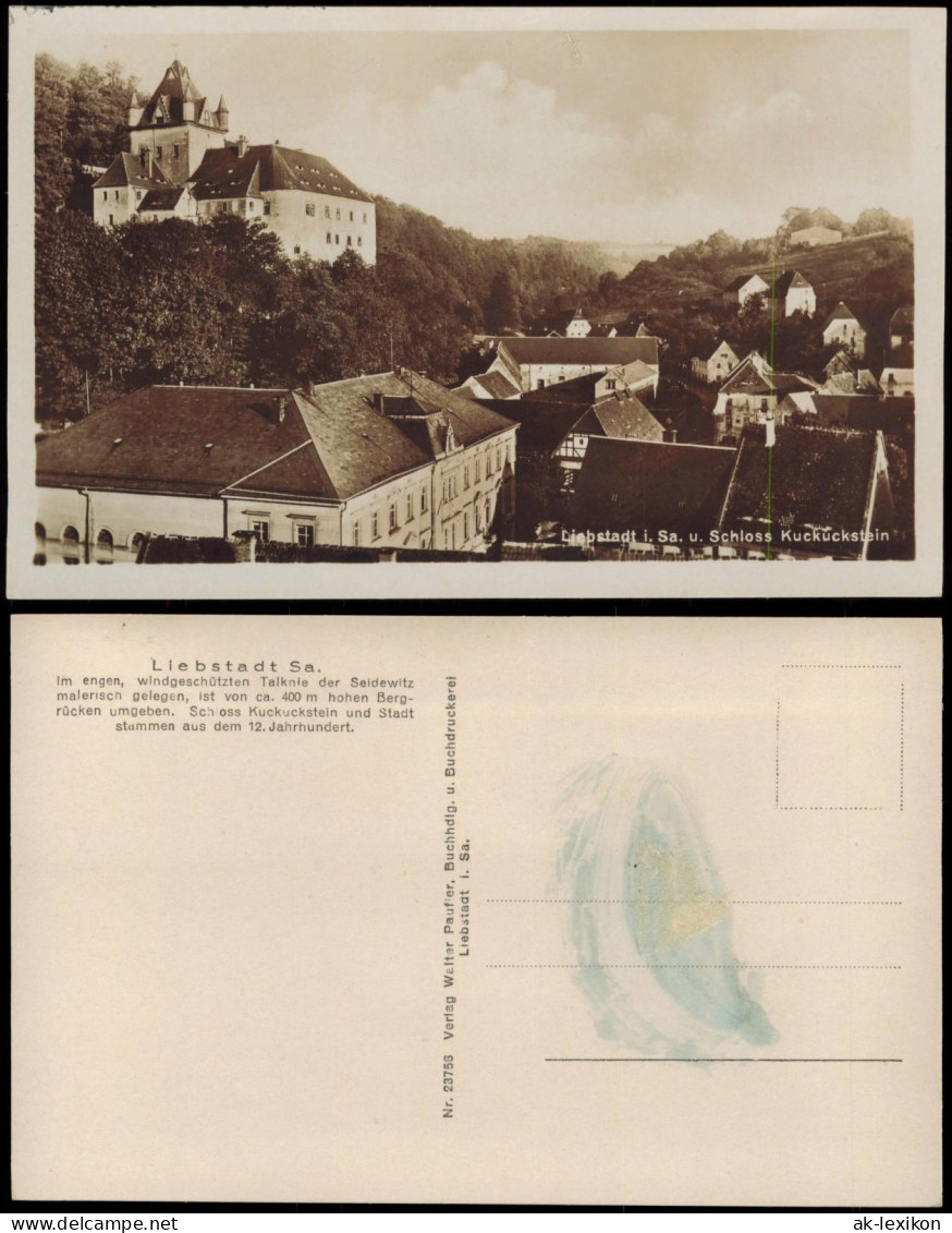 Ansichtskarte Liebstadt Stadtpartie 1926 - Liebstadt