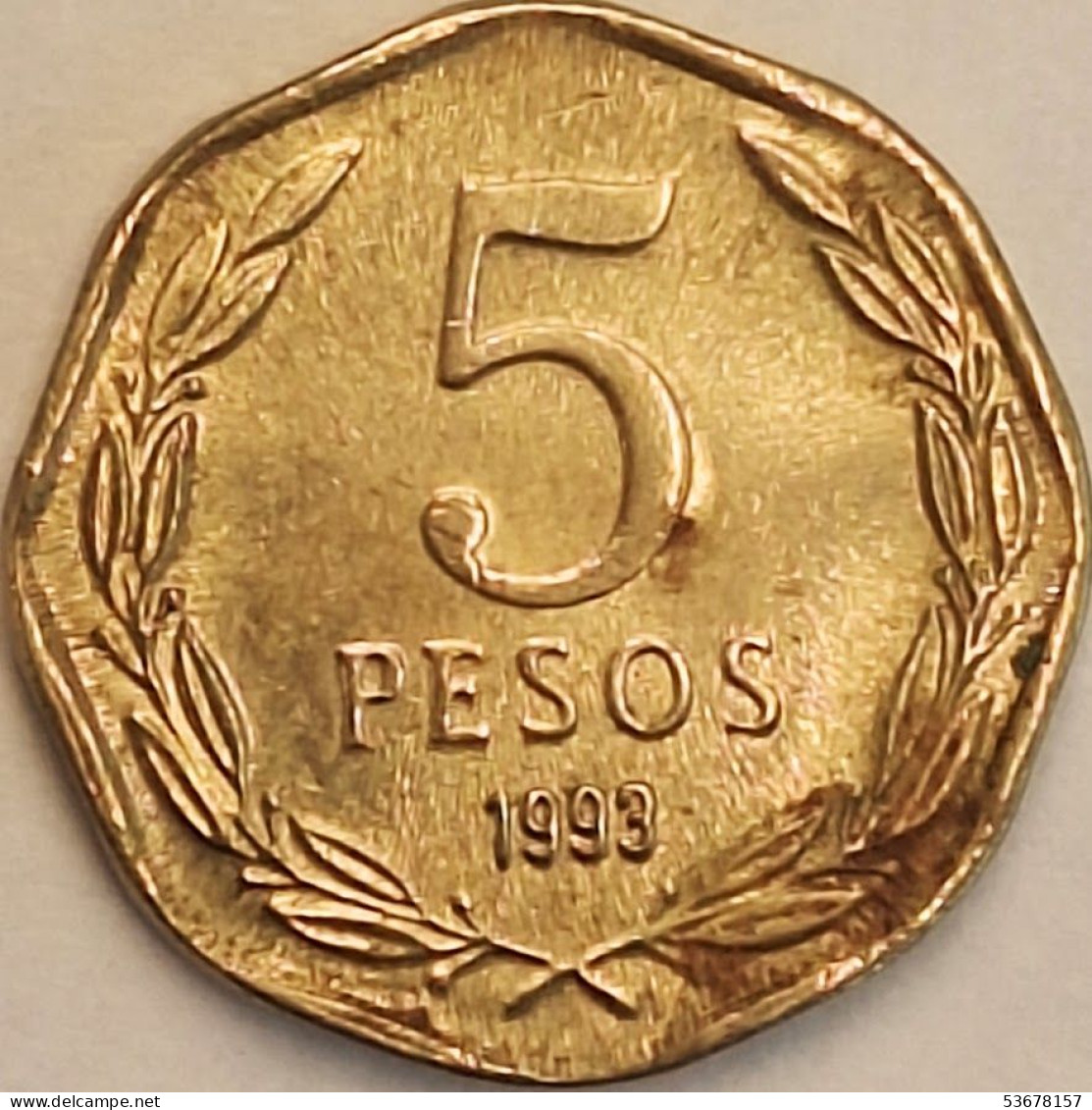 Chile - 5 Pesos 1993, KM# 232 (#3436) - Cile