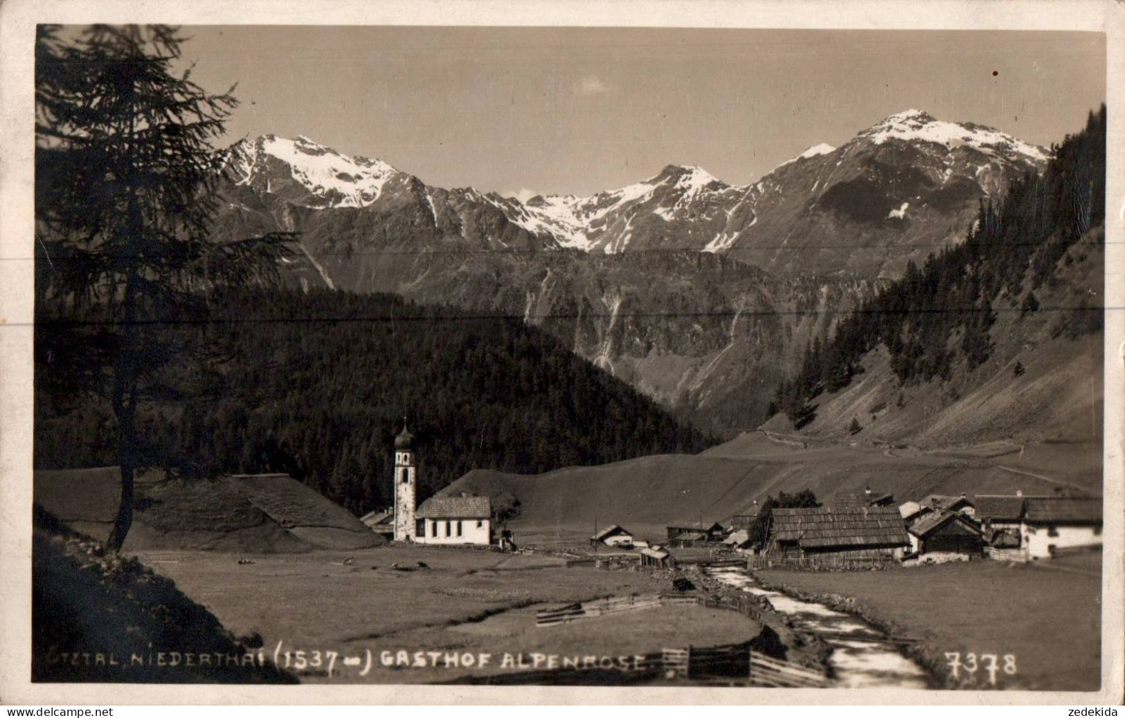 H0438 - Niederthai Ötztal - Gasthof Alpenrose - Verlag Stockhammer - Gel Umhausen - Umhausen