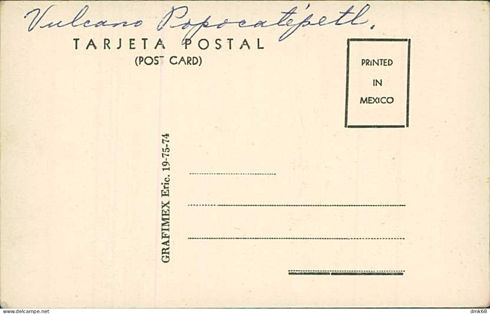 MEXICO - POPO - AMECAMECA - ED. GRAFIMEX - 1950s (17934) - Mexico