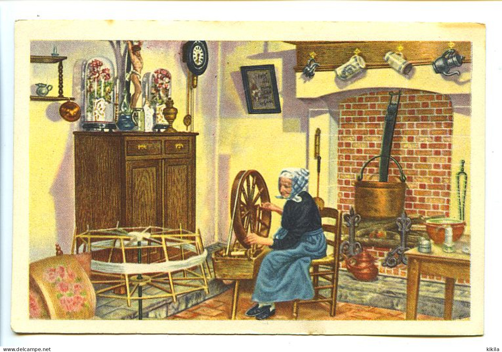 Image 12 X 7.8 Belgique Folklore Belge Belgische Folklore RENAIX Vieil Intérieur Flamand RONSE Oud Vlaams Binnenhuis* - Côte D'Or