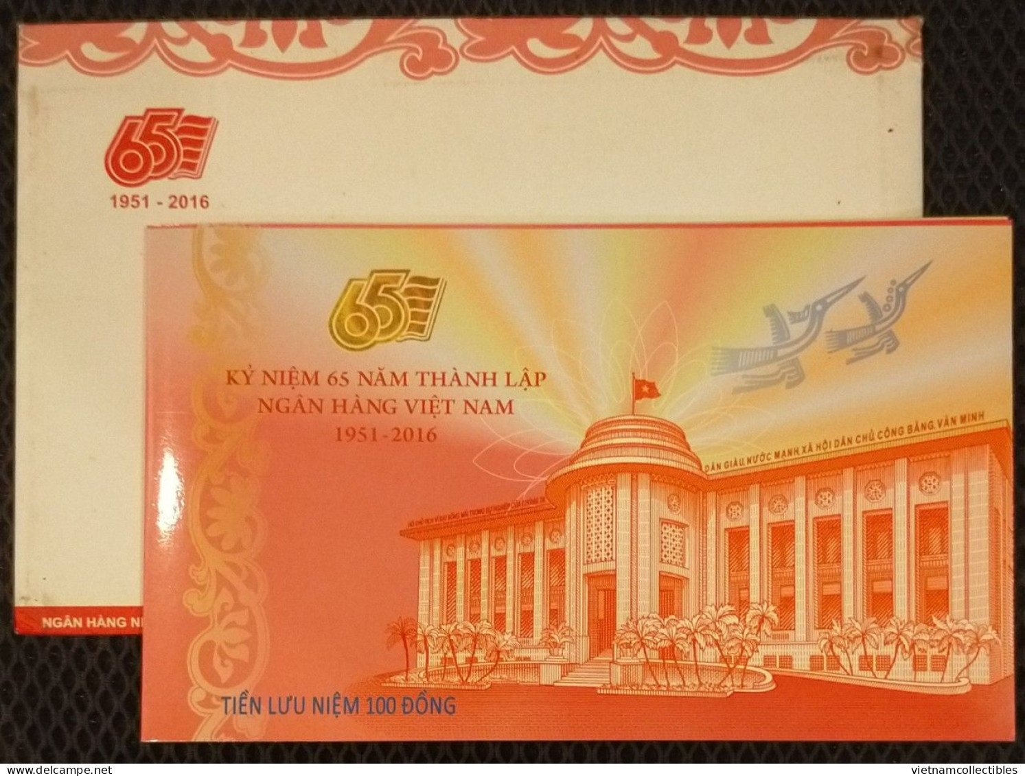 Vietnam Viet Nam 100 Dong UNC Commemorative Banknote Note 2016 With Folder / 02 Photos - Viêt-Nam