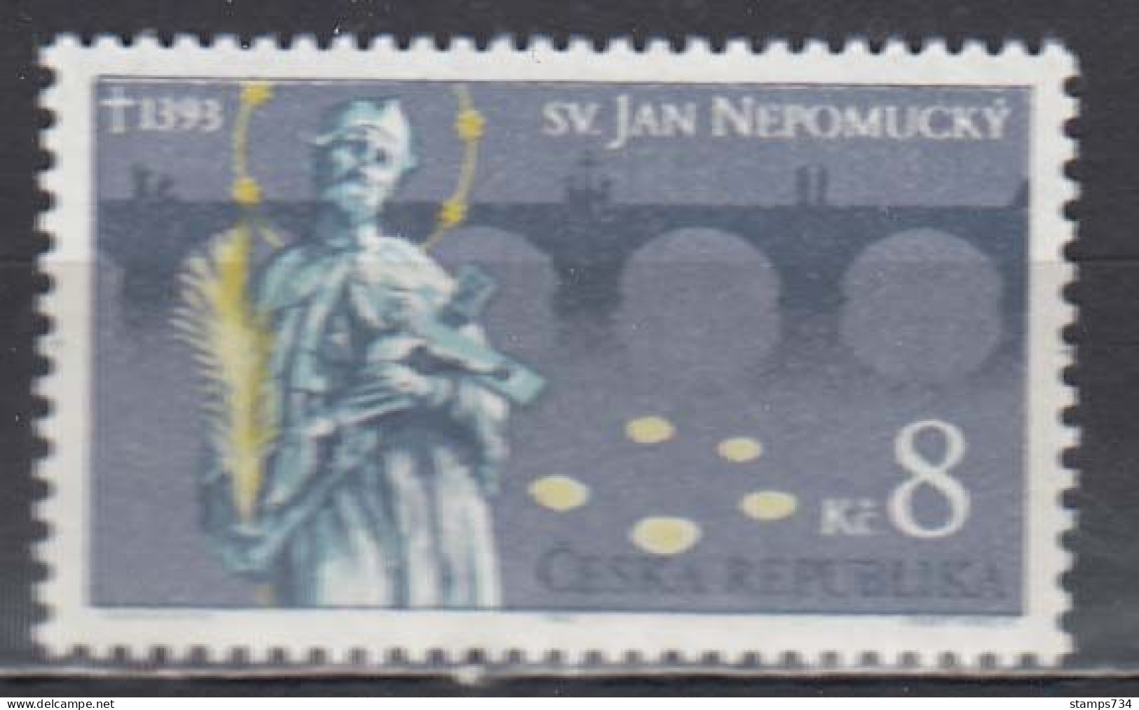 Czech Rep. 1993 - 600th Anniversary Of The Death Of John Of Nepomuk, Mi-Nr. 4, MNH** - Unused Stamps