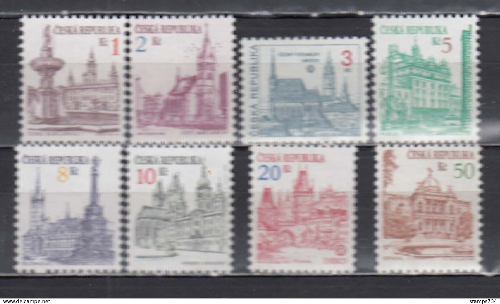 Czech Rep. 1993 - Regular Stamps: Cities, Mi-Nr. 12/19, MNH** - Unused Stamps