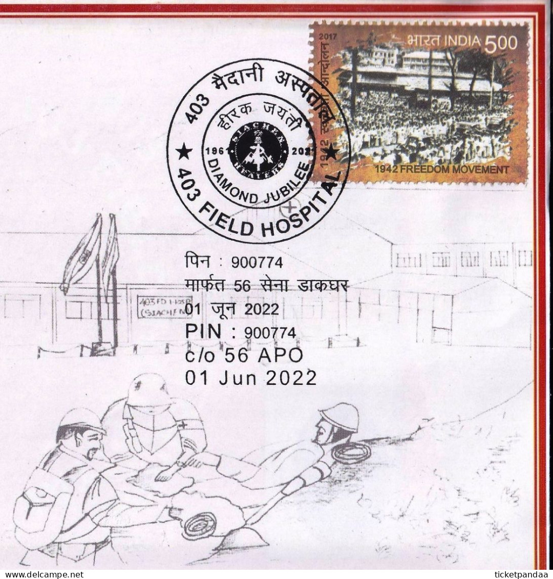 HEALTH- FIELD HOSPITALS AT SIACHEN GLACIER MOUNTAIN RANGE - PICTORIAL POSTMARK- SPECIAL COVER-INDIA-BX4-31 - Primo Soccorso