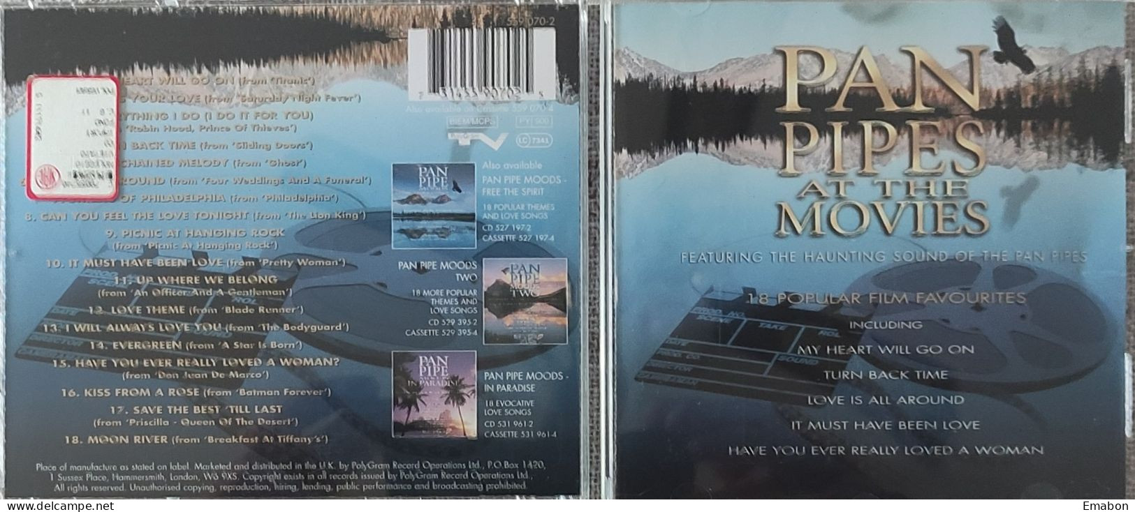 BORGATTA - FILM MUSIC  - Cd , - PAN PIPES AT THE MOVIES - POLYGRAM 1998 - USATO In Buono Stato - Filmmuziek