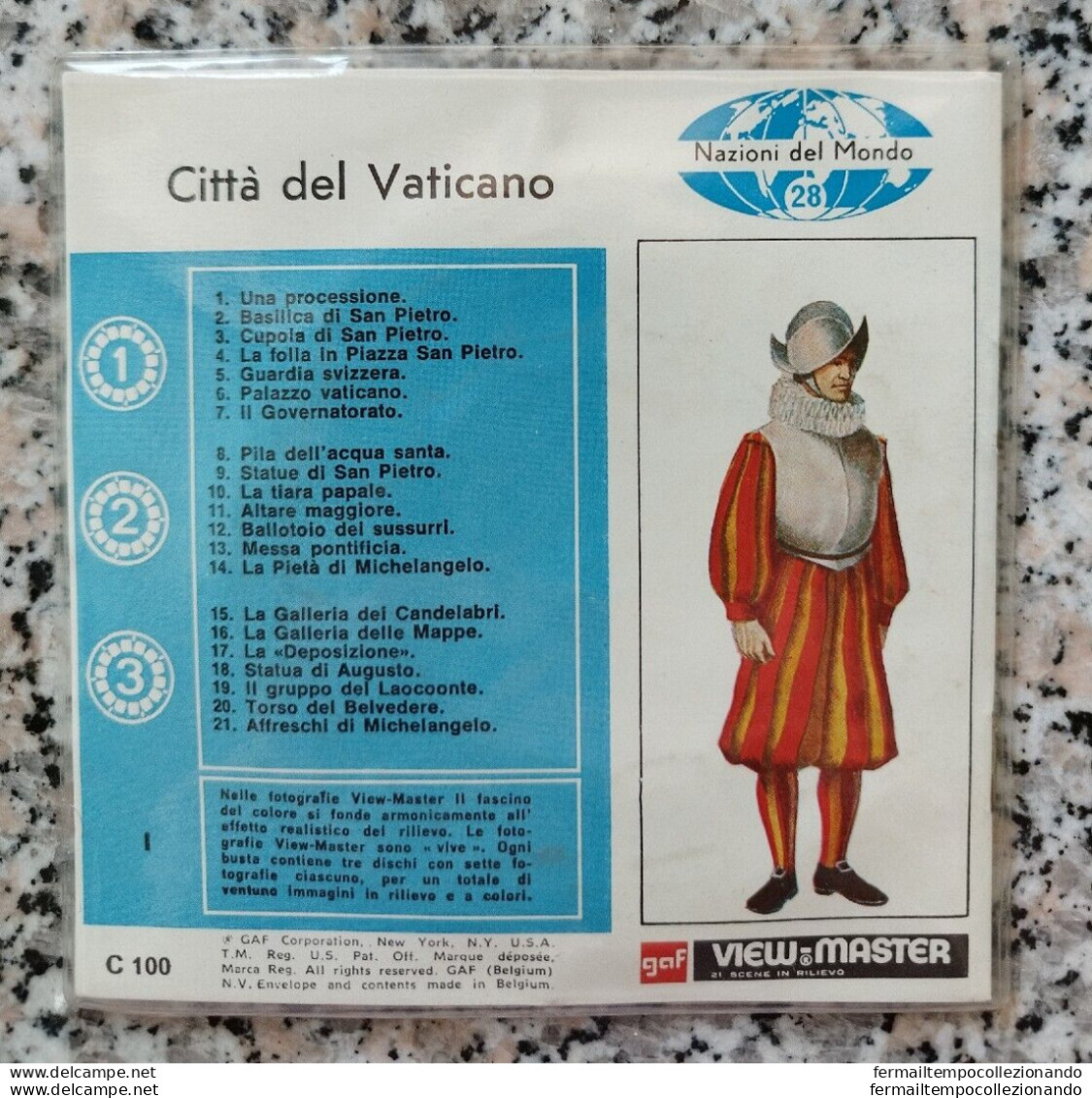 Bp54 View Master  Citta' Del Vaticano 21 Immagini Stereoscopiche Vintage Nuovo - Stereoscoopen